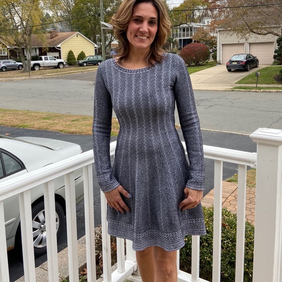 Maje Fit And Flare Sweater Dress 